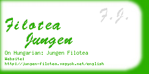 filotea jungen business card